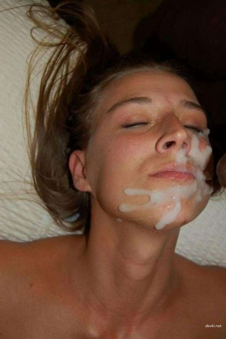 Hot Amateur Girls Covered in Cum - Explicit Facial Porn Photos