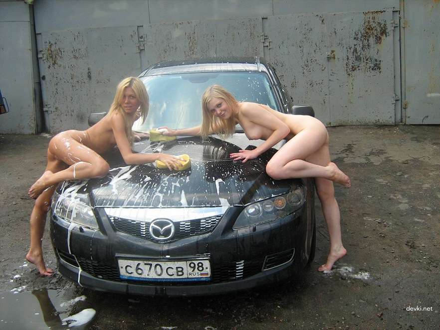 Explicit Naked Girls Washing Car Amateur Photo - Hot Babes in Action