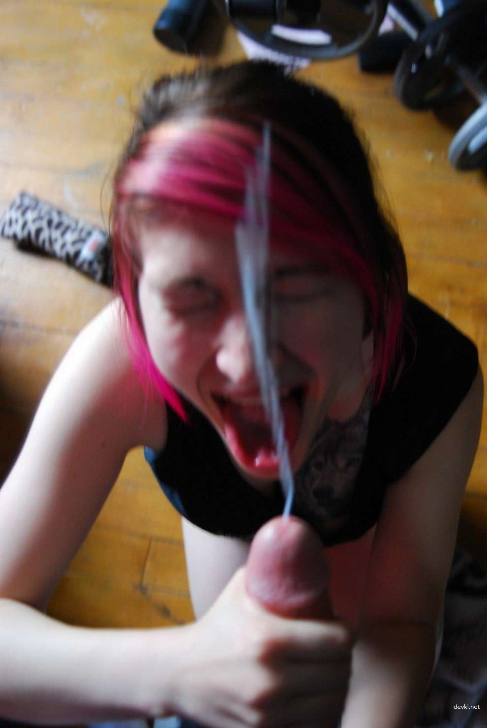 Emo Girl Deepthroats in Explicit Amateur Blowjob