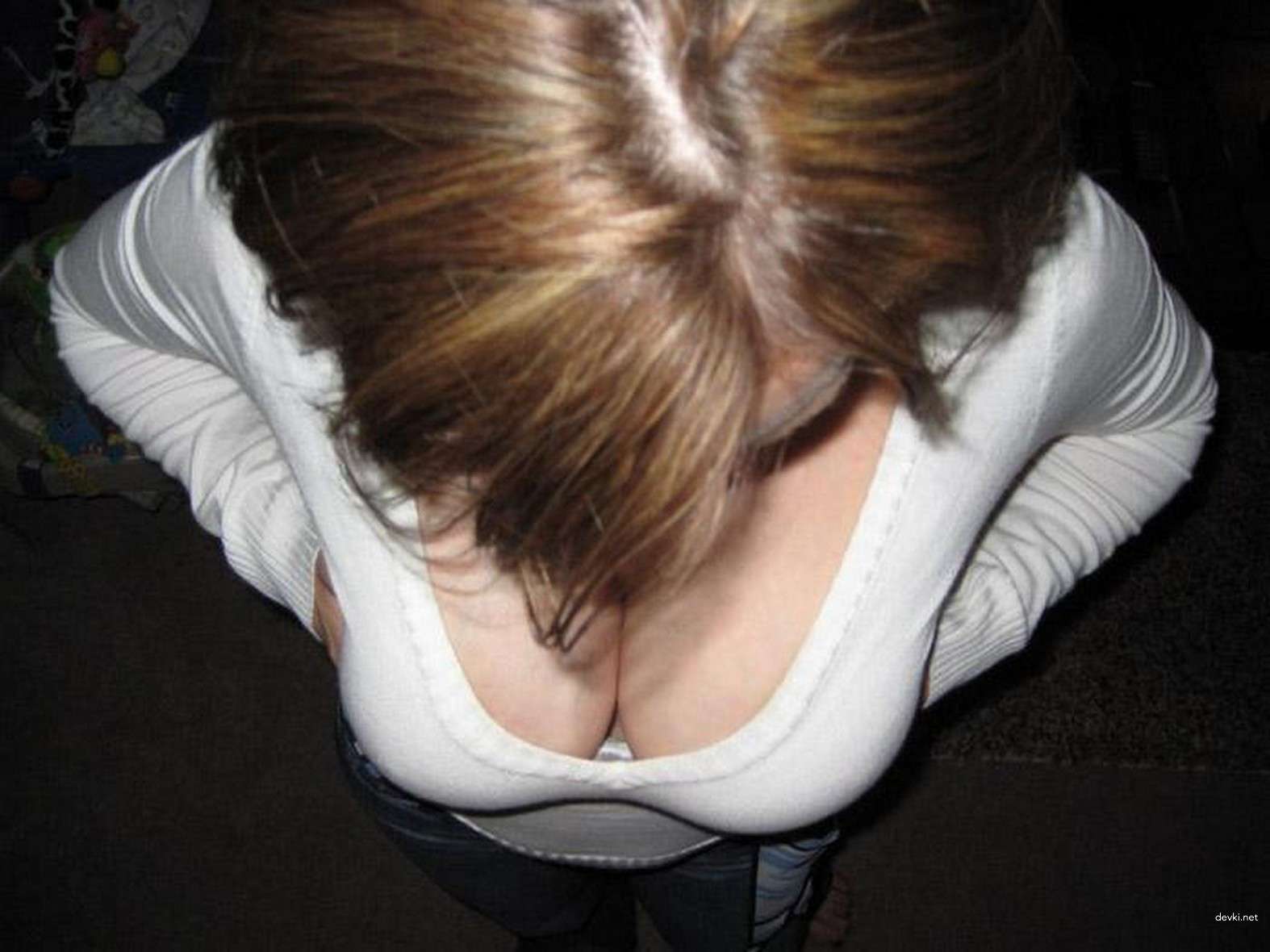 Big Boobed Girl Servicing Boyfriend: Amateur Porn Photo