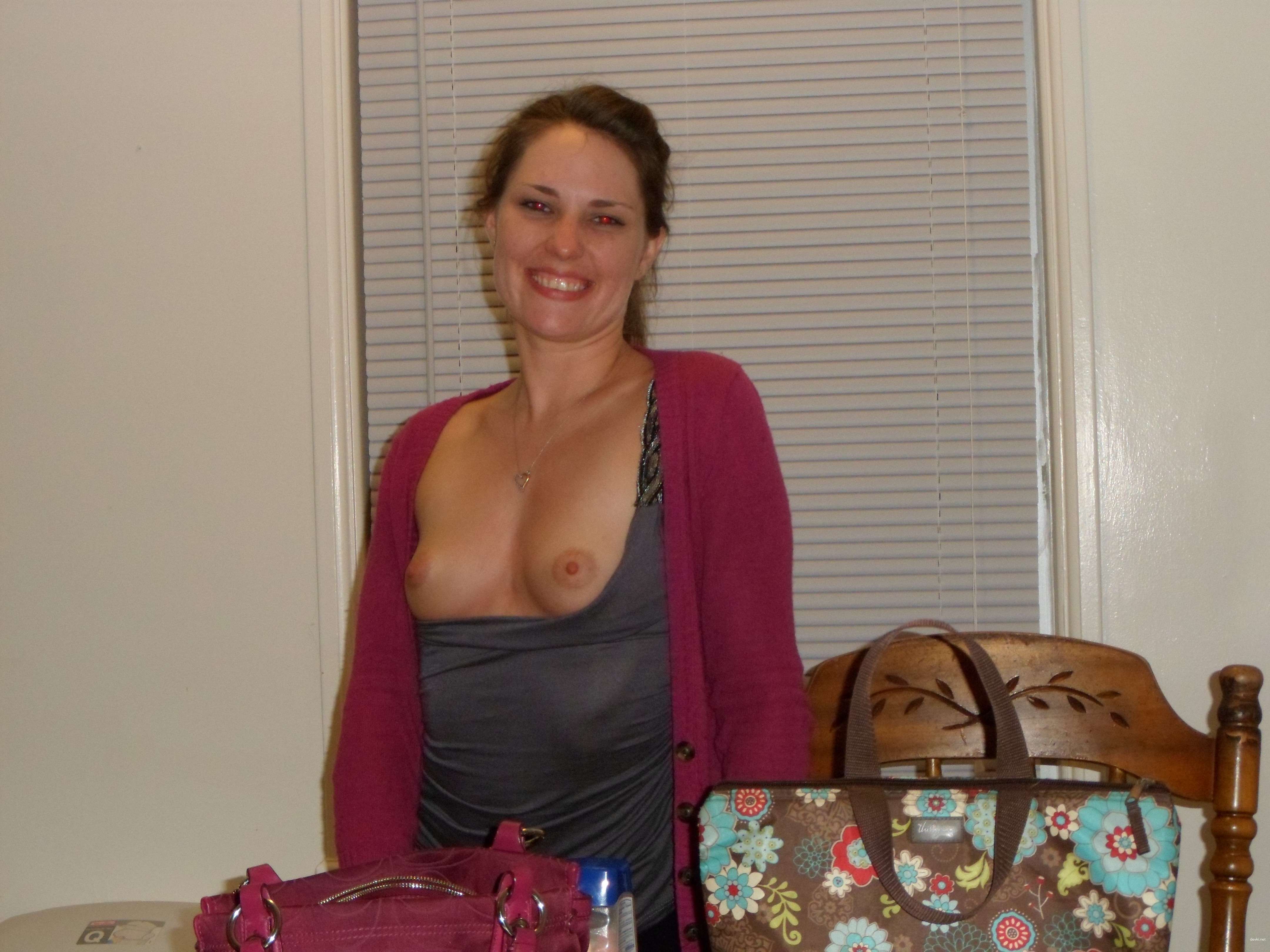 Girl flaunts her assets in public - Amateur porn pic