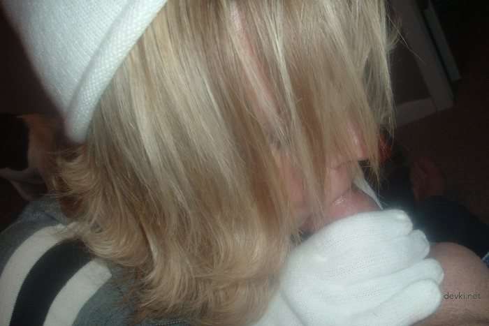 Explicit Blowjob from Cute Blonde - Amateur Porn Photo