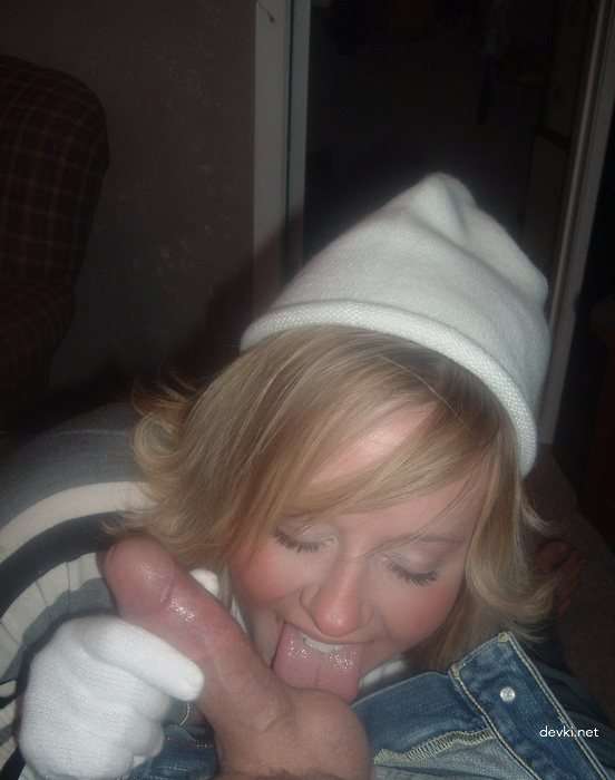 Explicit Blowjob from Cute Blonde - Amateur Porn Photo