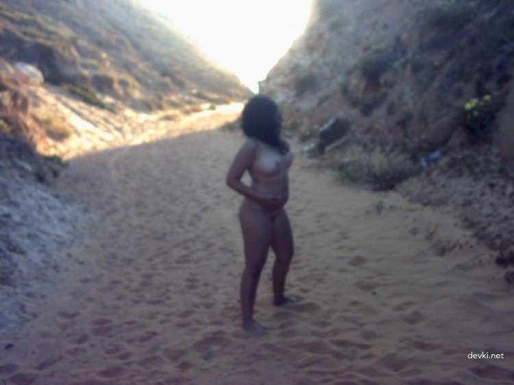 Naked BBW Beach Voyeur: Explicit Amateur Porn Photo