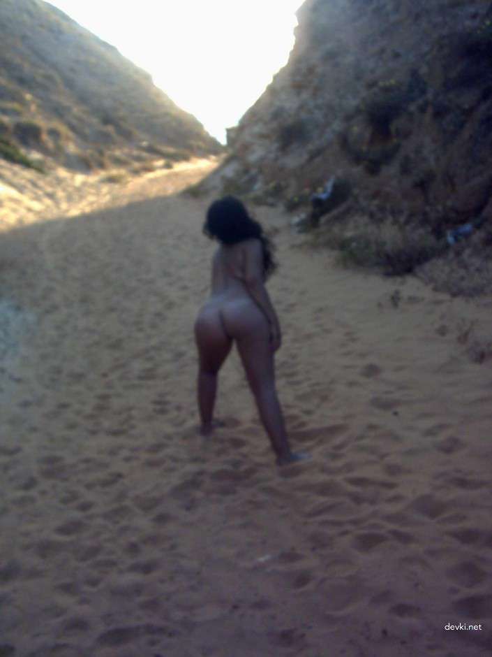 Naked BBW Beach Voyeur: Explicit Amateur Porn Photo