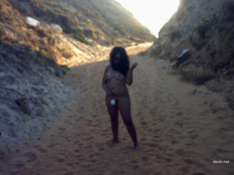 Naked BBW Beach Voyeur: Explicit Amateur Porn Photo