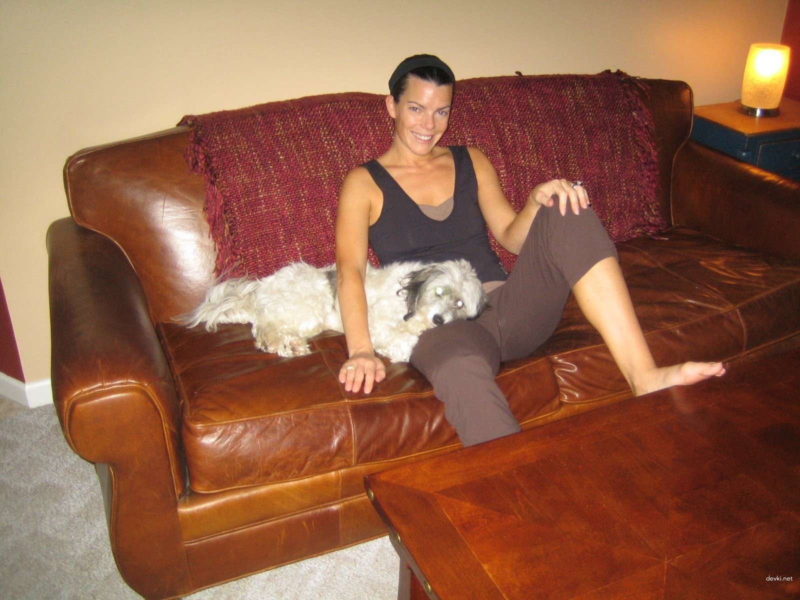 Slender Brunette with Two Guys: Explicit Amateur Porn Photo