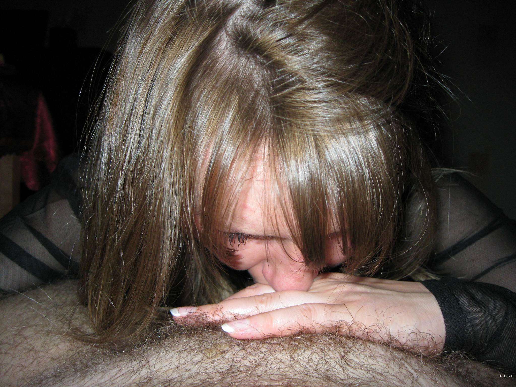 Deepthroat Blowjob and Cum Swallow Amateur Porn Photo