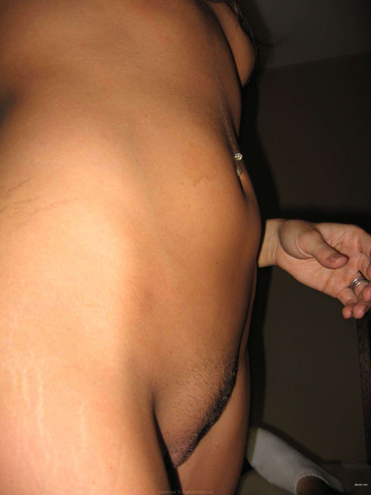 Roughly Fucked Hairy Pussy: Amateur Porn Photo