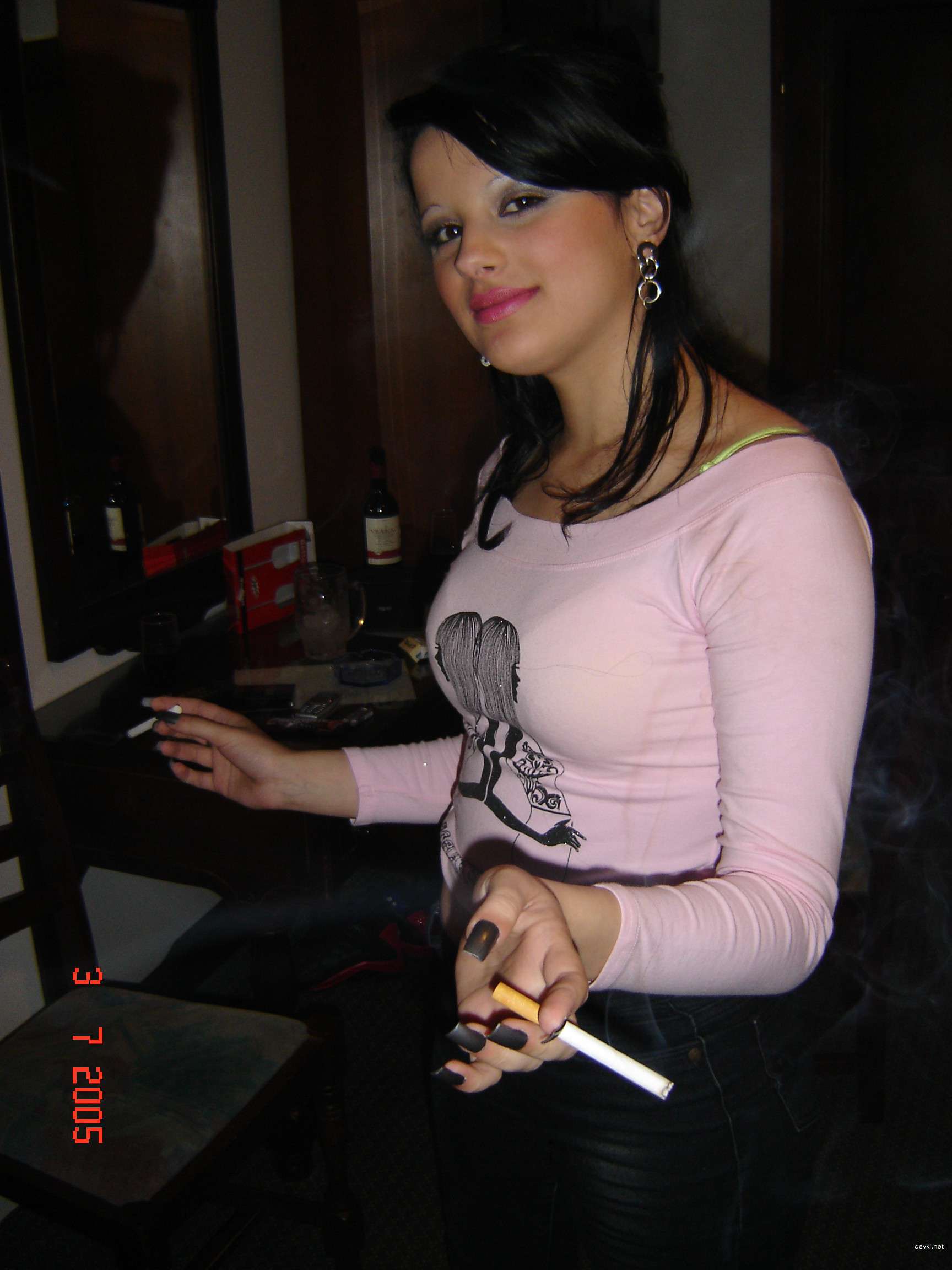 Brunette sucks cock and masturbates in amateur porn photo shoot