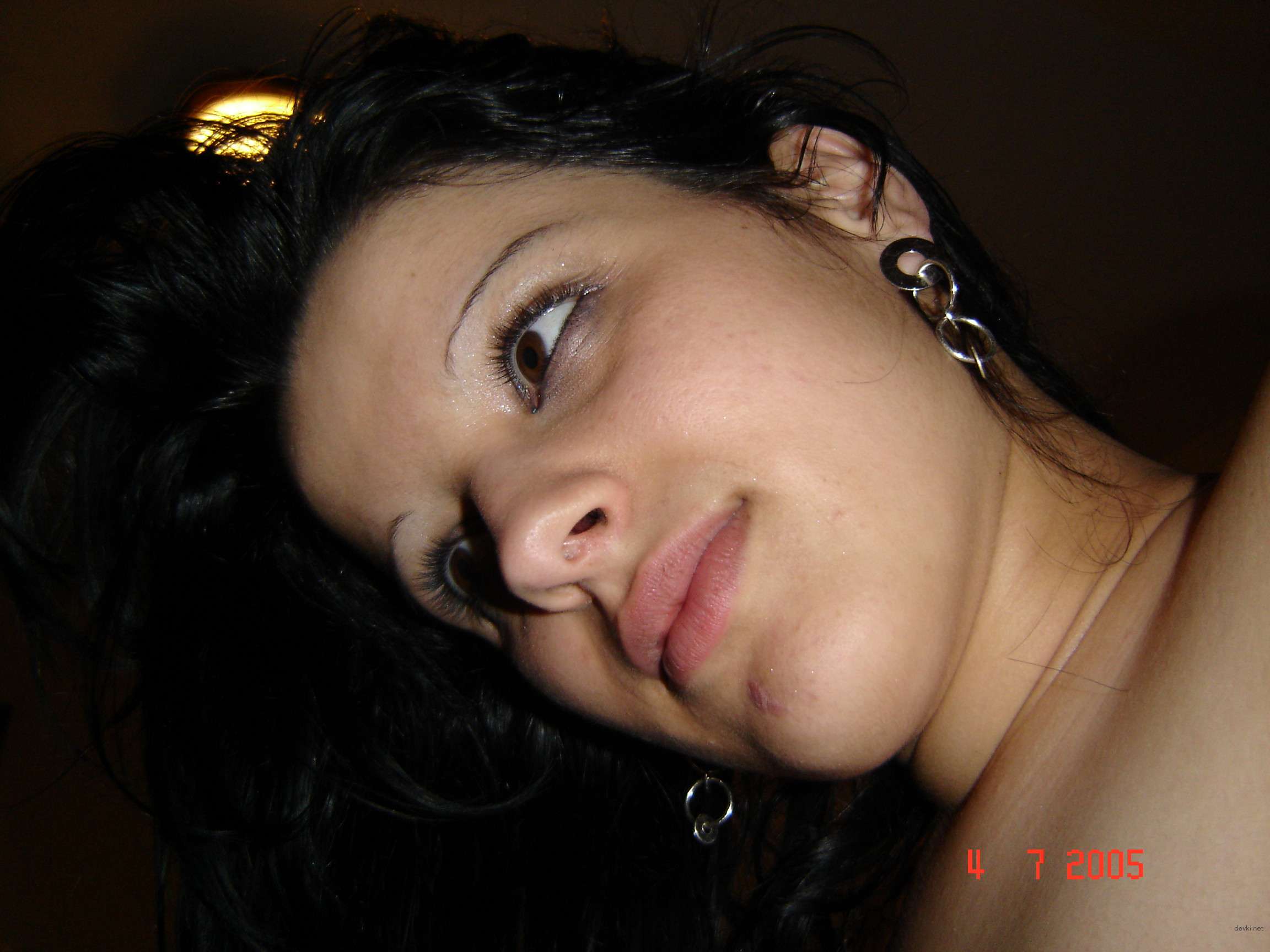 Brunette sucks cock and masturbates in amateur porn photo shoot