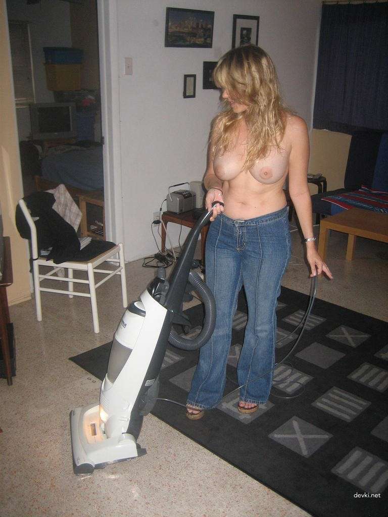 Raunchy Home Blowjob in Handcuffs - Amateur Porn Photo