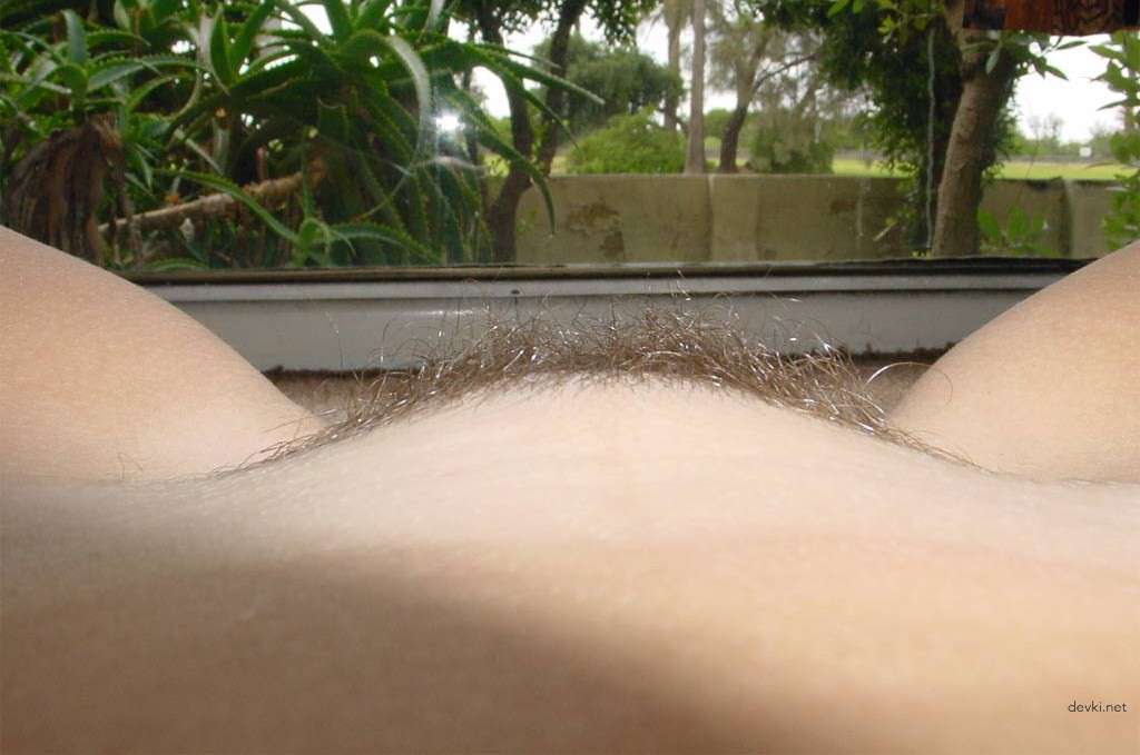 Explicit Amateur Photo: Nude Blonde with Hairy Pussy