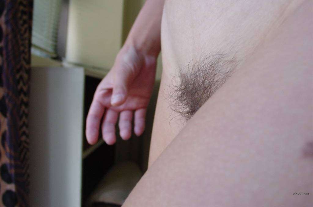 Explicit Amateur Photo: Nude Blonde with Hairy Pussy