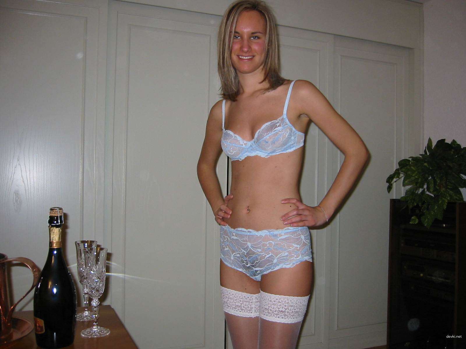 Attractive Blonde Sucking Cock - Explicit Amateur Blowjob Photo