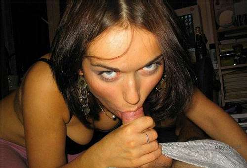 Hot Brunette Loves Sucking Cock - Amateur Porn Photo