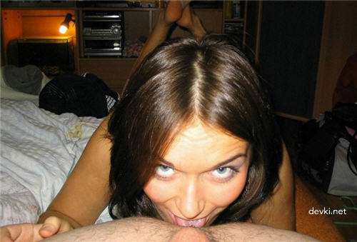 Hot Brunette Loves Sucking Cock - Amateur Porn Photo