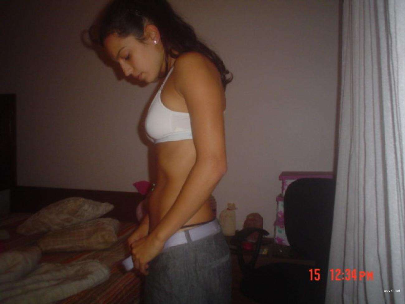 Horny Girlfriend Masturbates with Carrot - Explicit Amateur Porn Photo