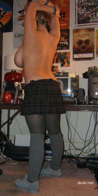 Hot Busty Girl Sensually Posing Amateur Photo