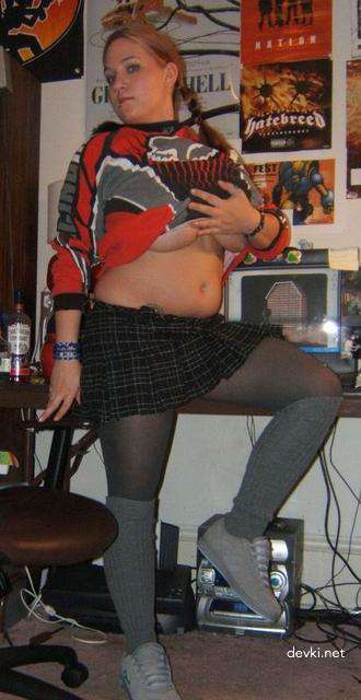 Hot Busty Girl Sensually Posing Amateur Photo