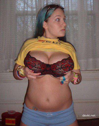 Hot Busty Girl Sensually Posing Amateur Photo