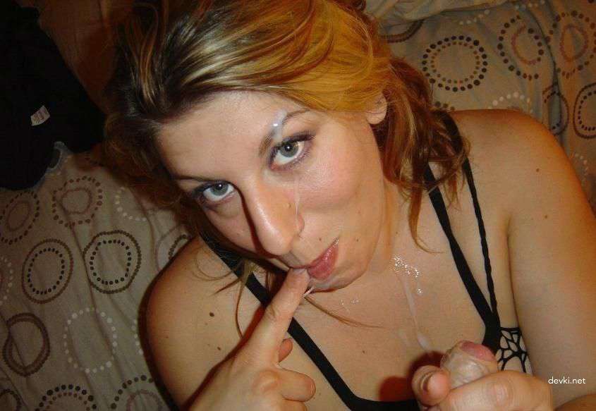 Mature Woman Gives Blowjob and Swallows Cum - Explicit Amateur Porn Photo