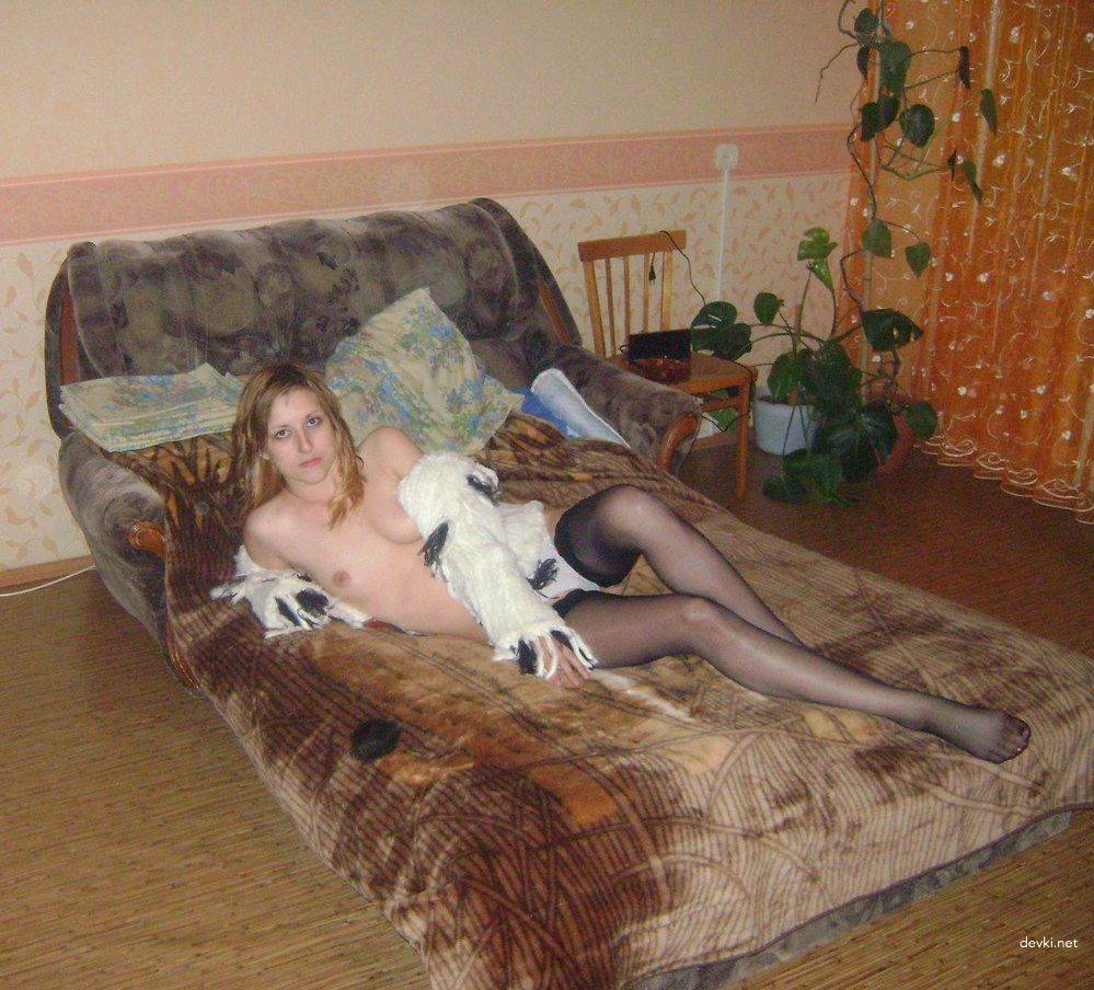 Amateur Teen in Stockings Shows Pussy in Various Positions