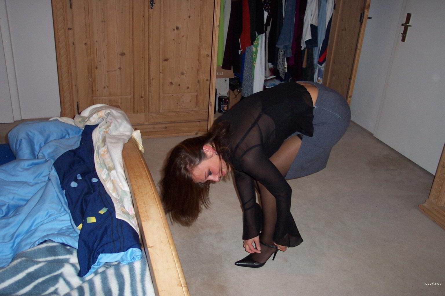 Horny amateur babe fucks herself hard in stockings - explicit solo pussy play