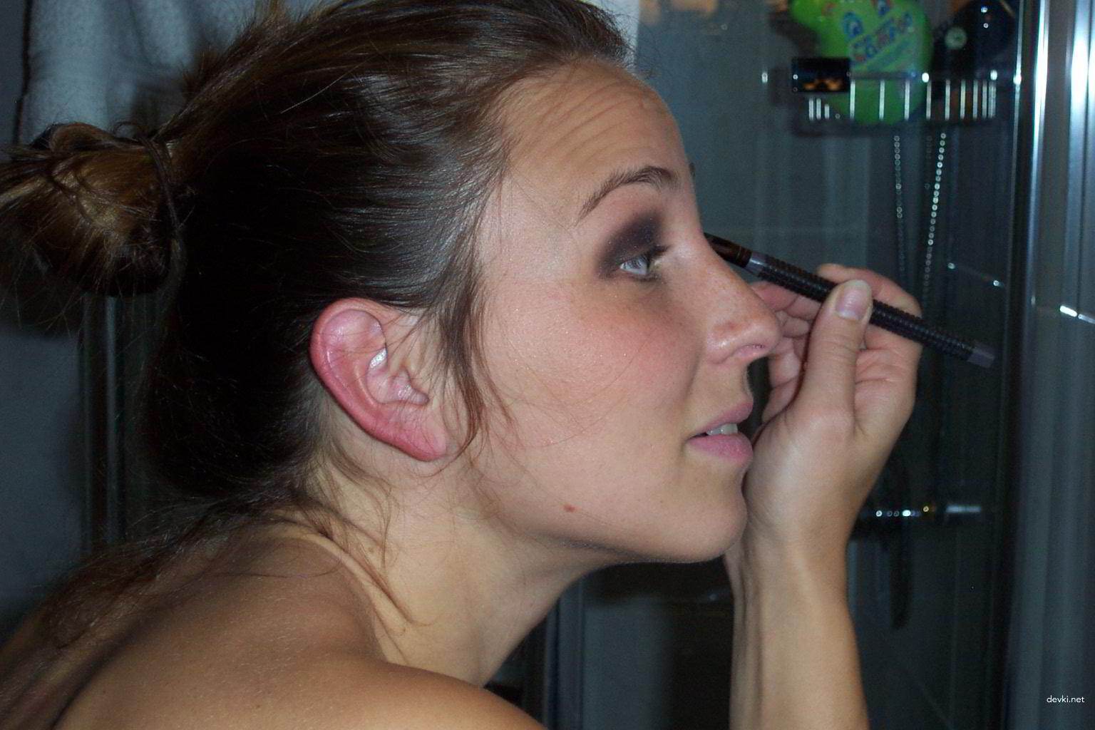 Horny amateur babe fucks herself hard in stockings - explicit solo pussy play