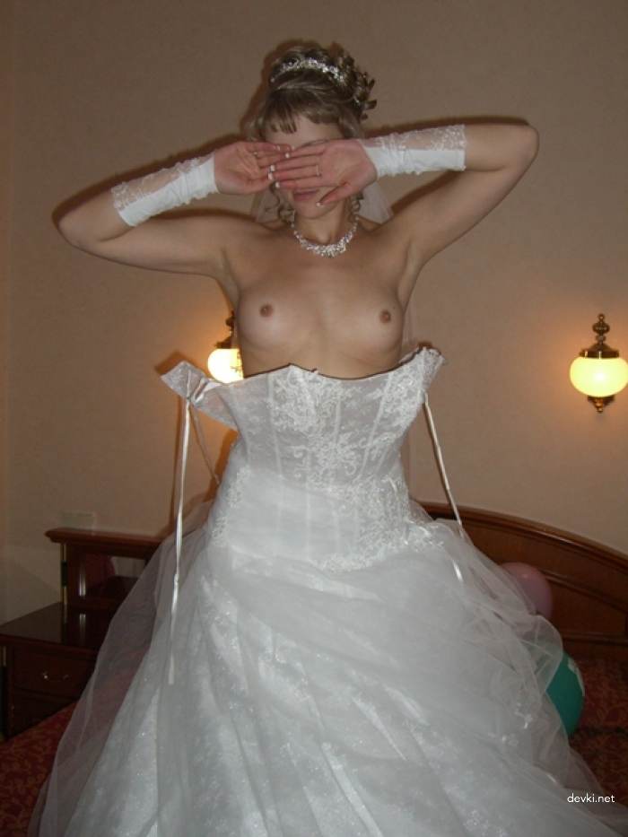 Explicit Amateur Bride's Photo: Sensual and Intimate Wedding Shots