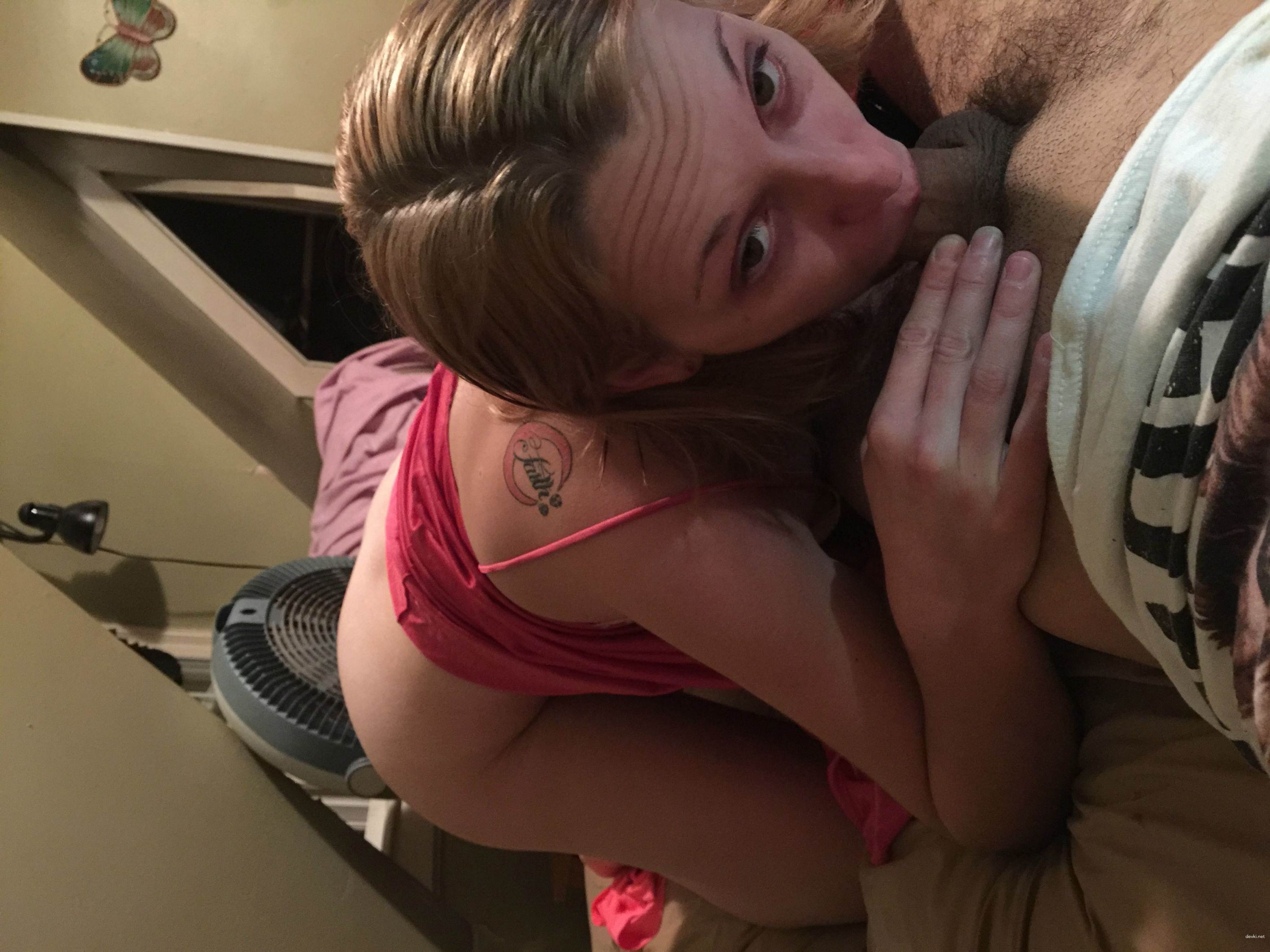 Hot Amateur Facial Cumshot - Slut Gets Covered in Cum