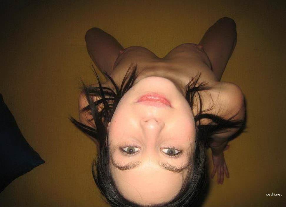 Young babe sucks cock: Explicit amateur blowjob photo.