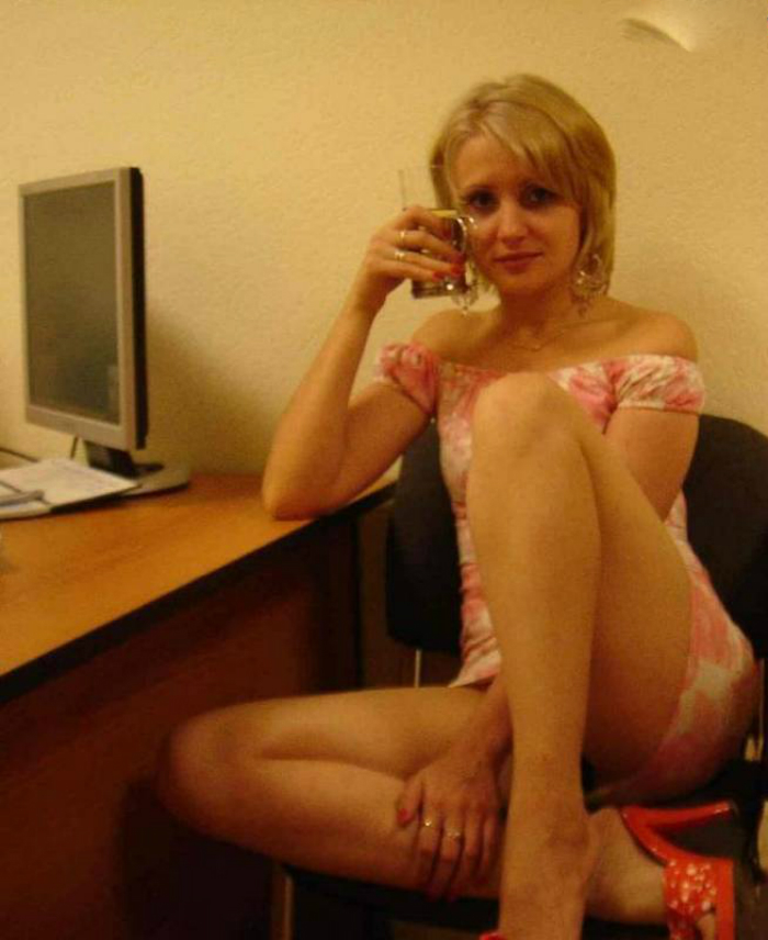 Secret Blowjob at Work: Wife Sucks Boss's Cock Behind Husband's Back