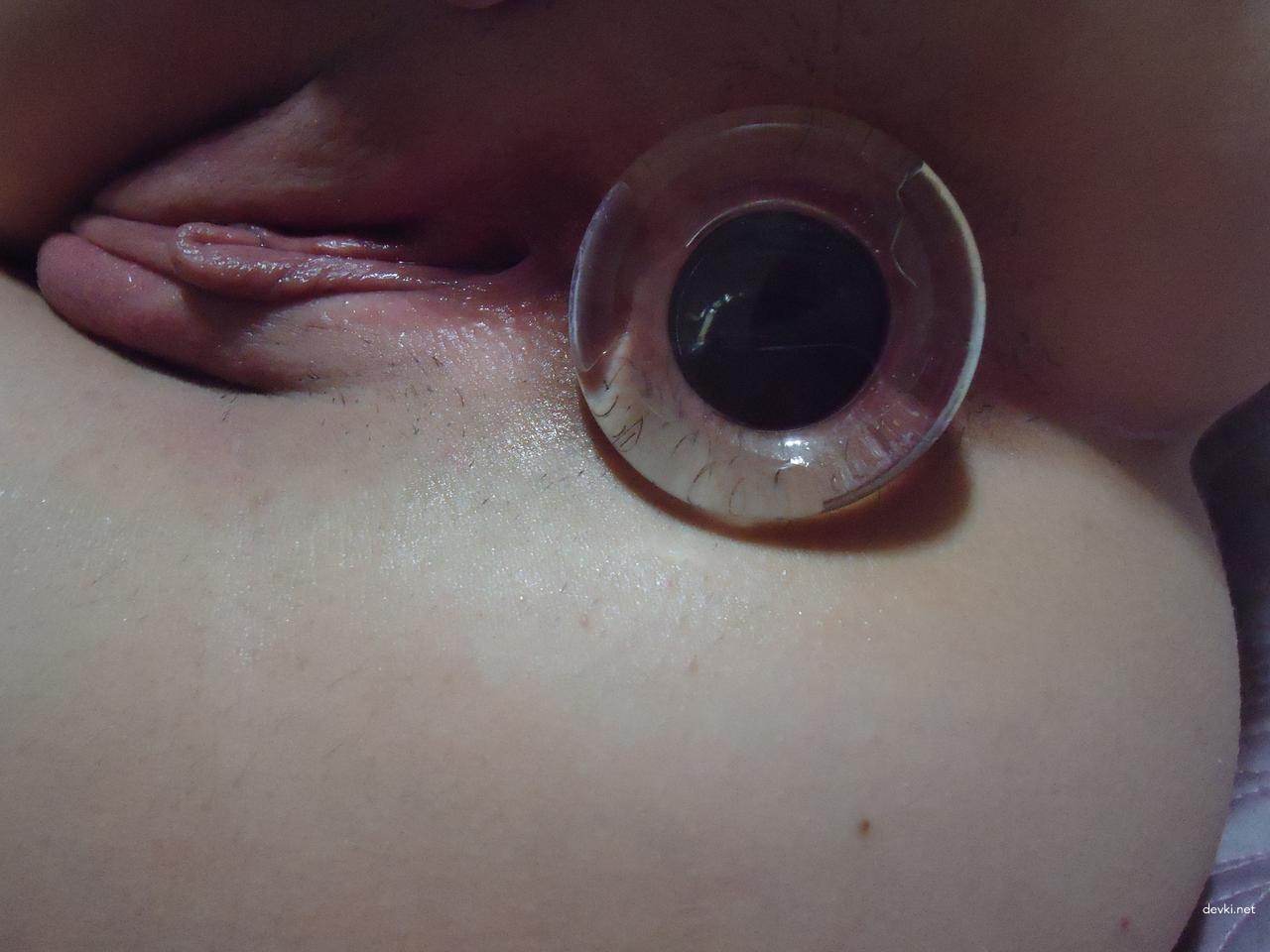 Skinny Babe's Homemade Anal Plug Photos