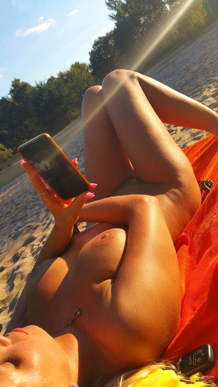 Blonde Blowjob and Fuck in Cum - Amateur Porn Photo with Explicit Content