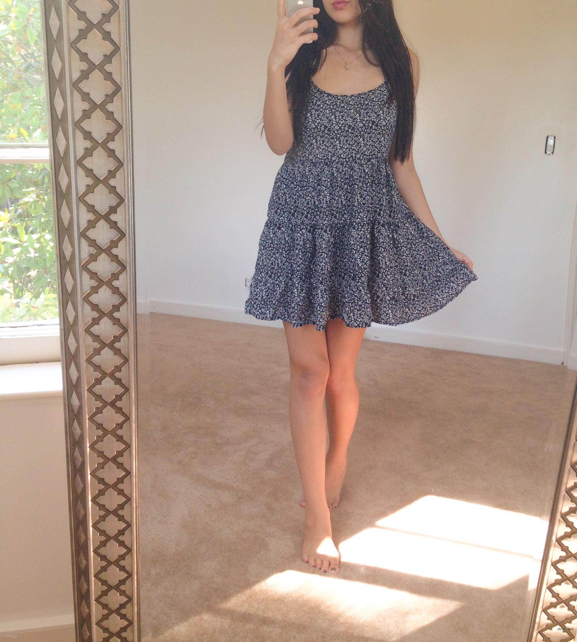 Seductive Skinny Brunette Flaunts in Stockings and Fucks Herself