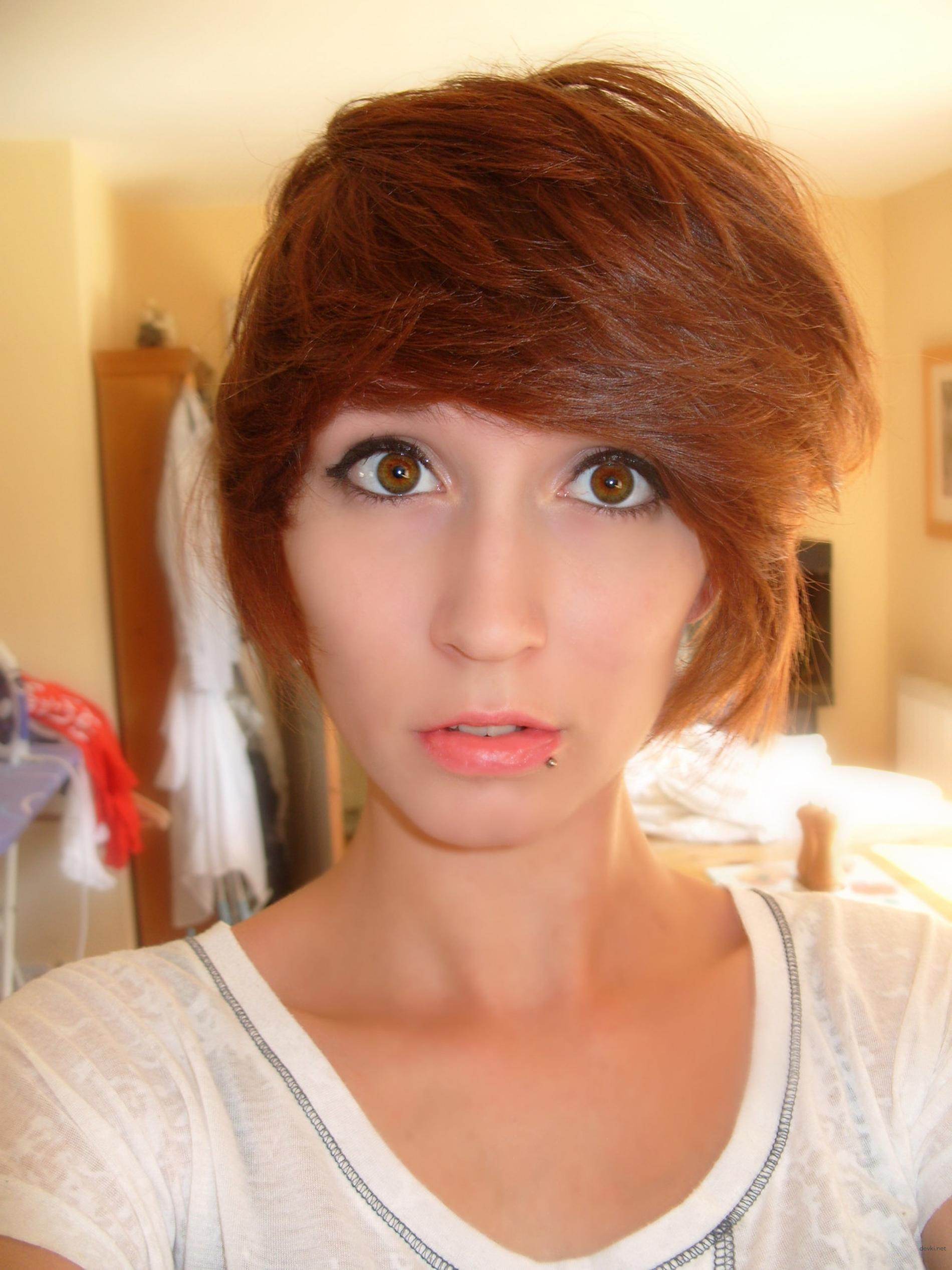 Hot Chick Poses in Different Outfits and Gets Naughty - Amateur Porn Photos