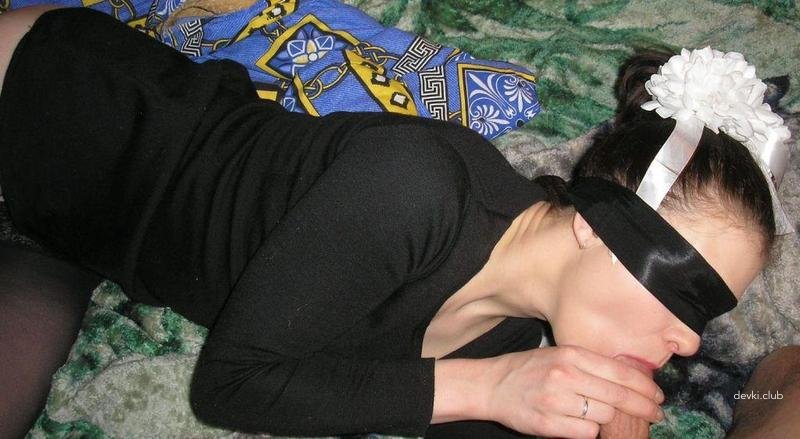 Blindfolded Wife Deepthroated - Amateur Oral Sex Photo