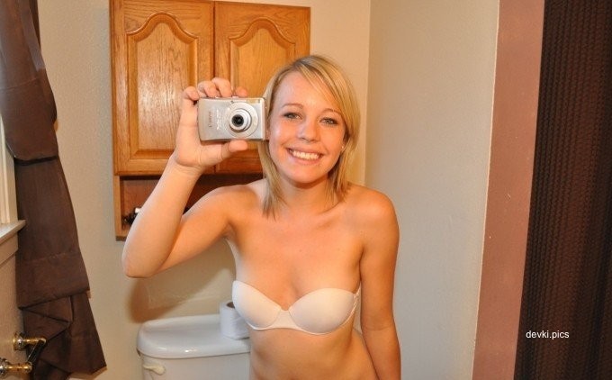 Explicit Nude Selfie of Blonde with Small Tits and Her Friend - Amateur Photo