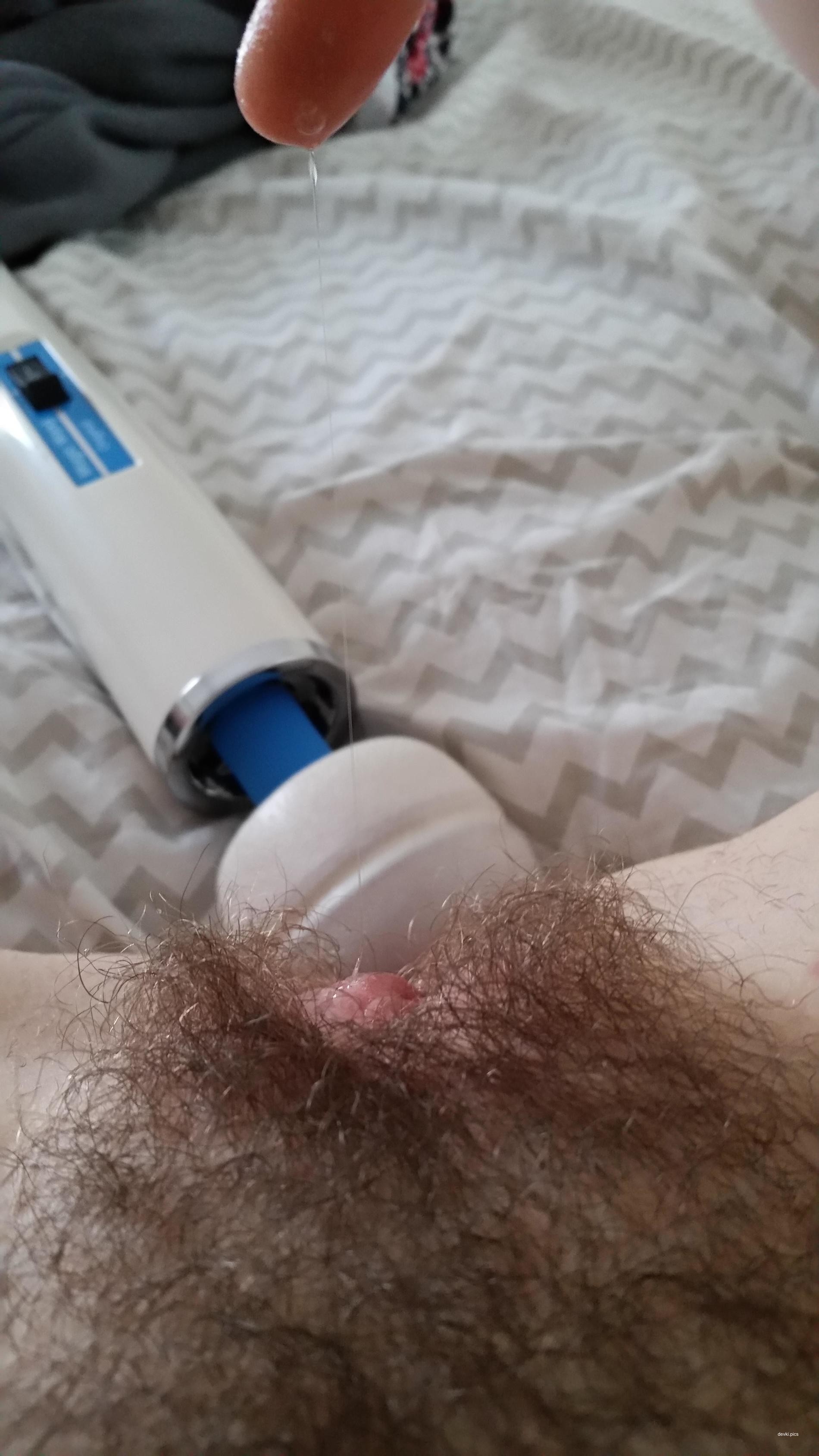 Amateur Masturbates Wet Hairy Pussy - Explicit Solo Porn