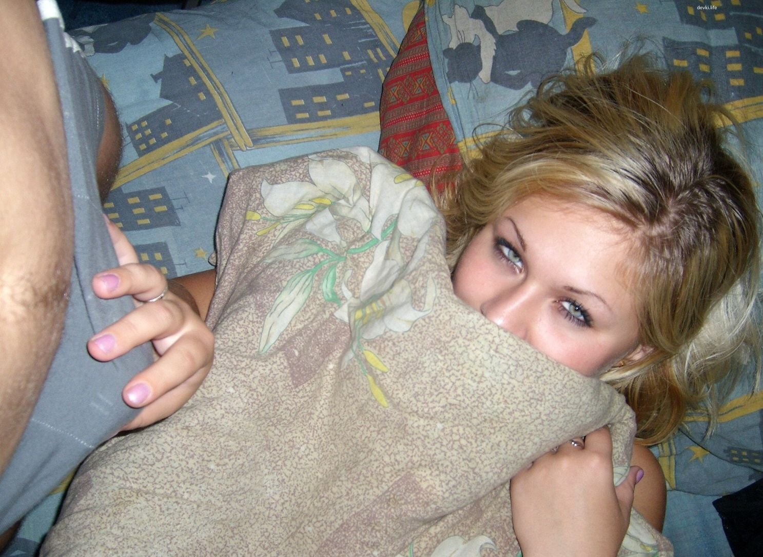 Blonde Babe Plays with Cock: Amateur Porn Pic