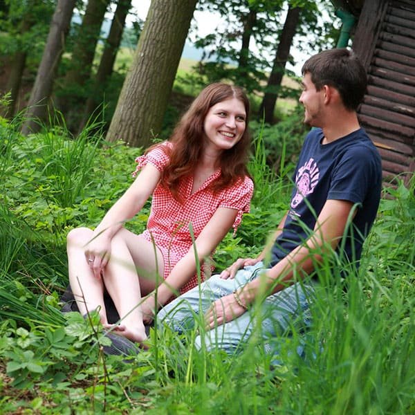 Young Couple Fucks Outdoors in the Village - Explicit Amateur Porn Photo