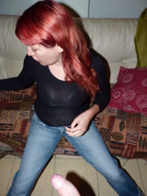 Fiery Redhead Wife Swallows Cum on Face in Amateur Porn