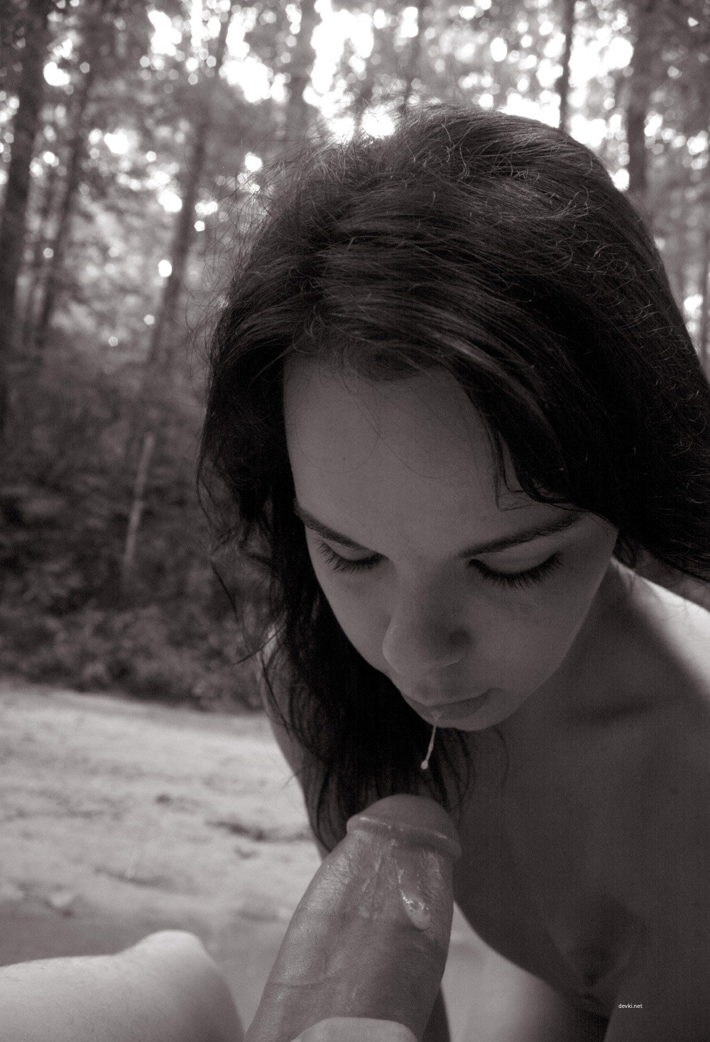 Amateur Girl Sucks Thick Cock - Explicit Blowjob Photo