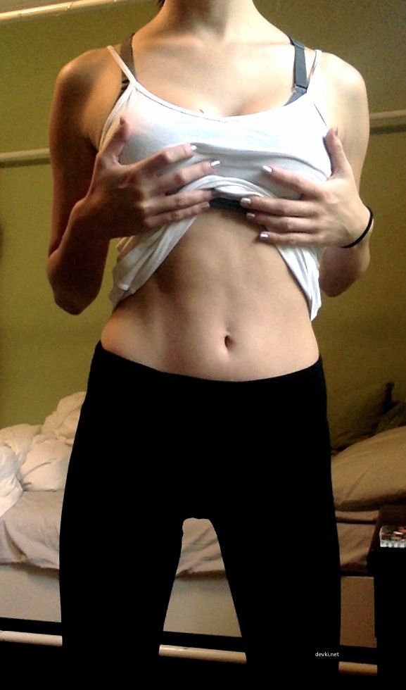Amateur Babe Exposes Her Assets - Slim Beauty Bares It All