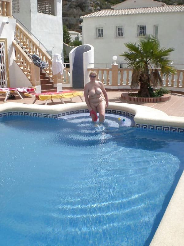 Amateur Babes with Big Tits Posing in Pool - Explicit Poolside Fun