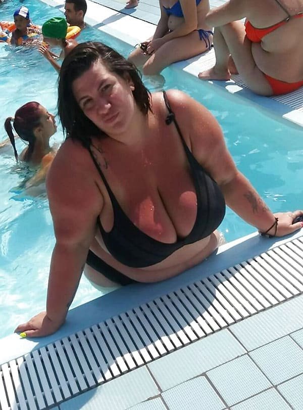 Amateur Babes with Big Tits Posing in Pool - Explicit Poolside Fun