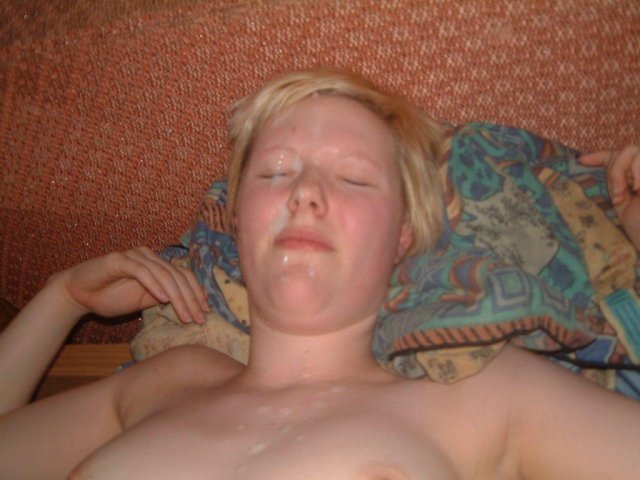 Facial Cumshot on Slut - Amateur Porn Photo