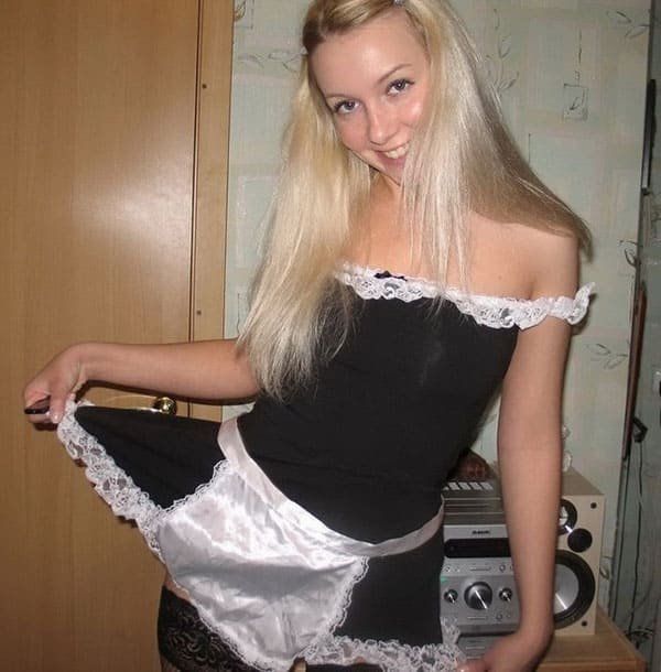 Blonde Babe Enjoys Anal Beads - Explicit Amateur Porn Photo