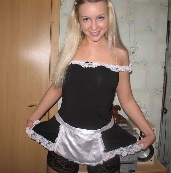 Blonde Babe Enjoys Anal Beads - Explicit Amateur Porn Photo